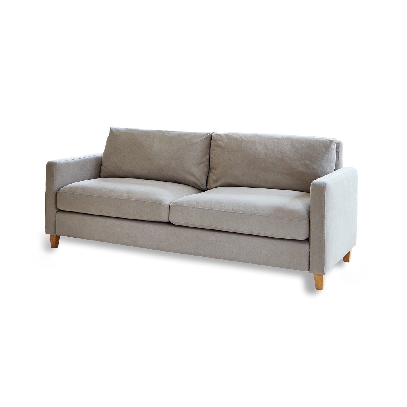 Ava 3 Seater Sofa - Soft Beige with Pale Oak Legs - Image 7