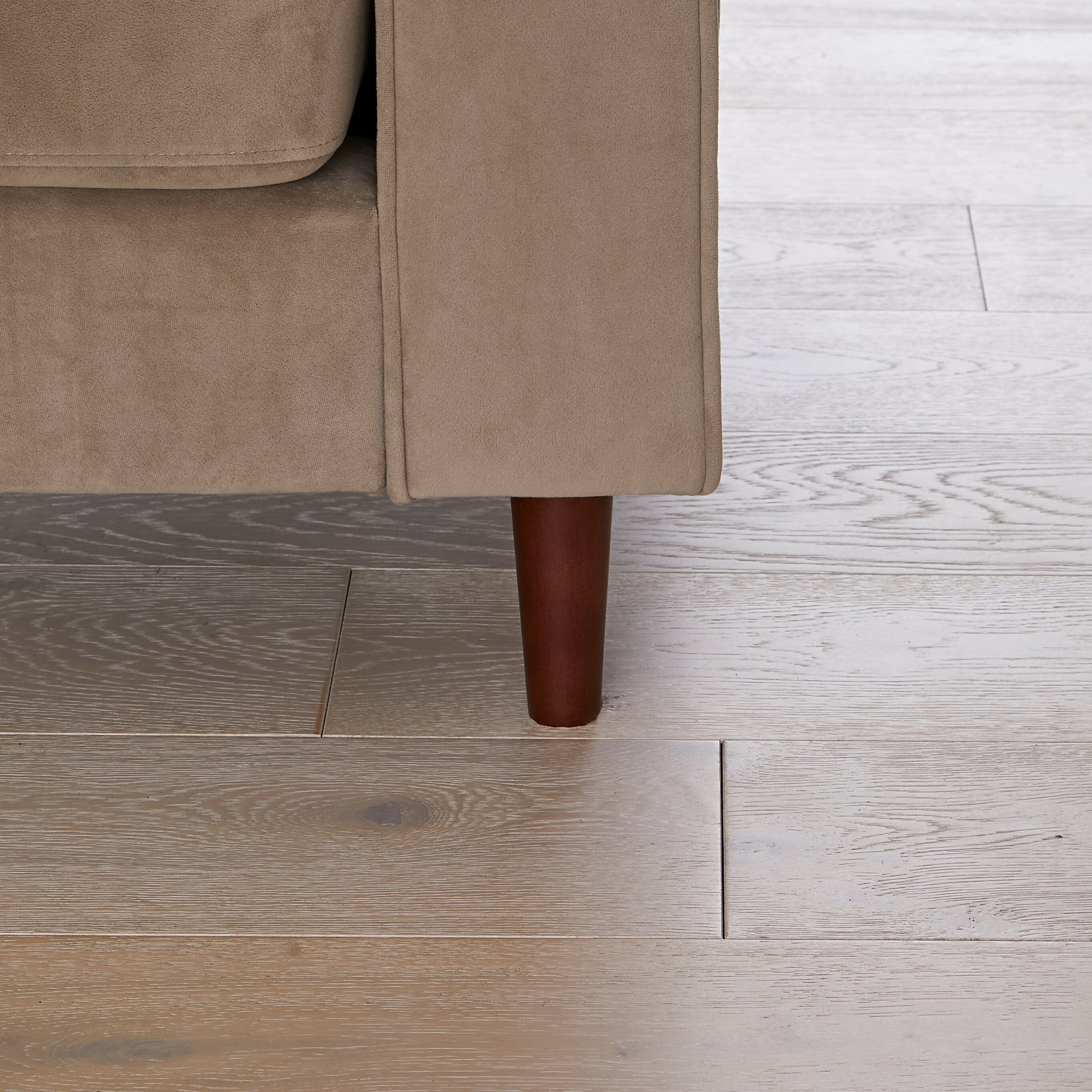 Emily 3 Seater Sofa - Driftwood with Dark Oak Legs - Image 5