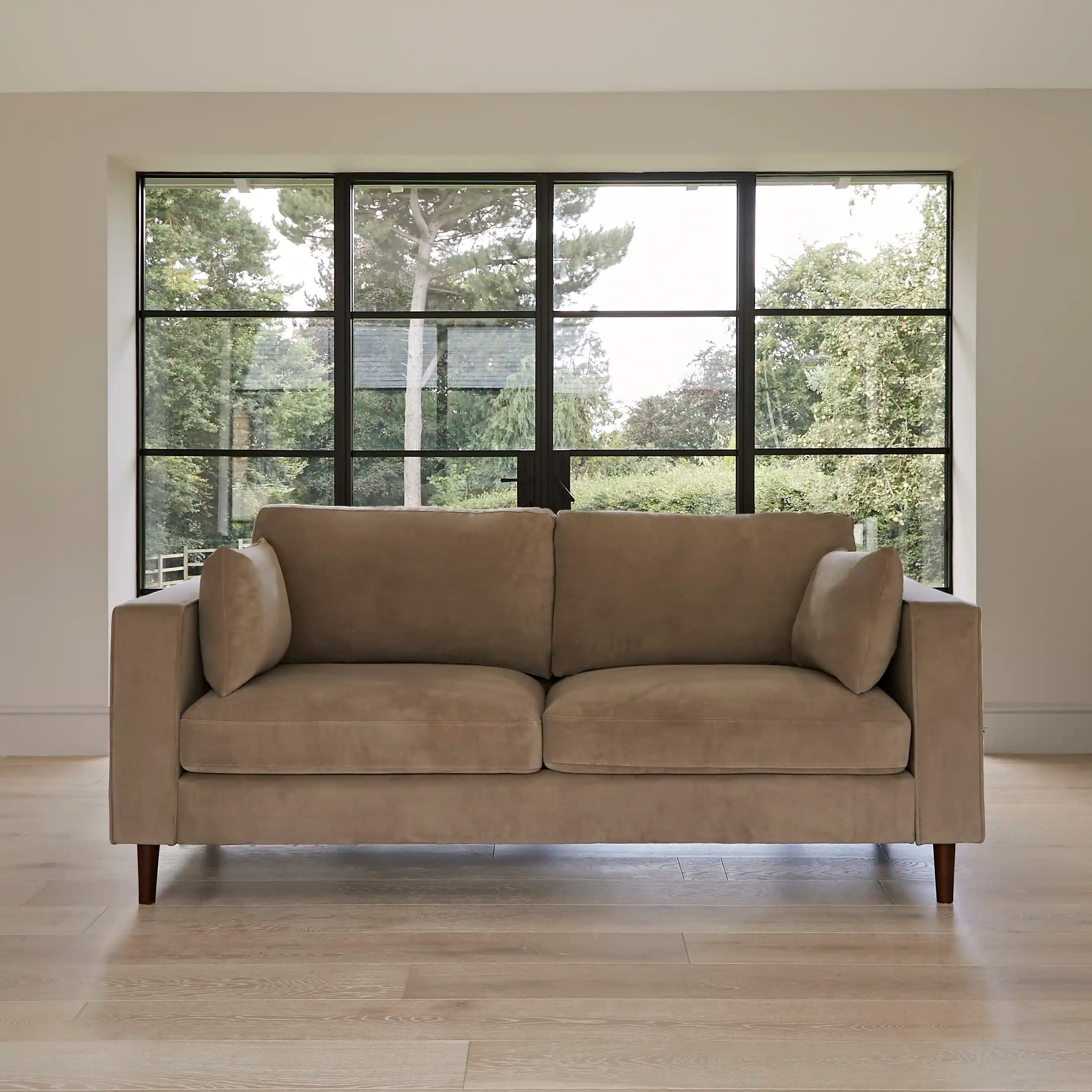 Emily 3 Seater Sofa - Driftwood with Dark Oak Legs - Image 3