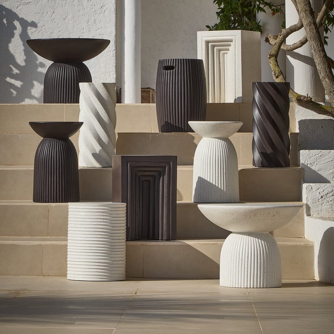 Zaliki Concrete Garden Coffee Table - Pearl Terrazzo - Image 6