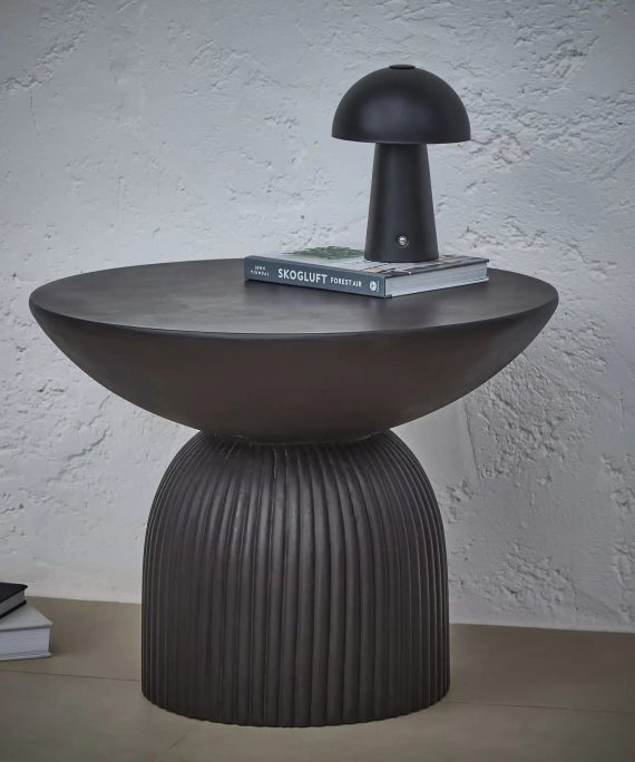 Zaliki Concrete Garden Coffee Table - Black