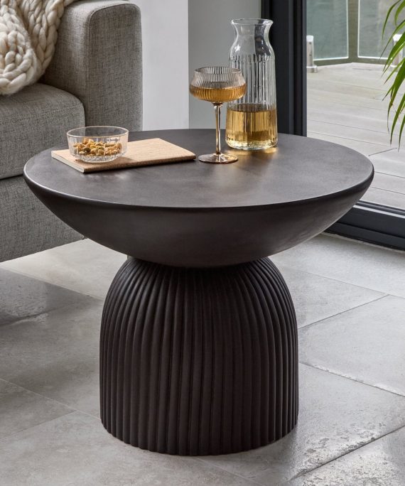 Zaliki Black Concrete Coffee Table
