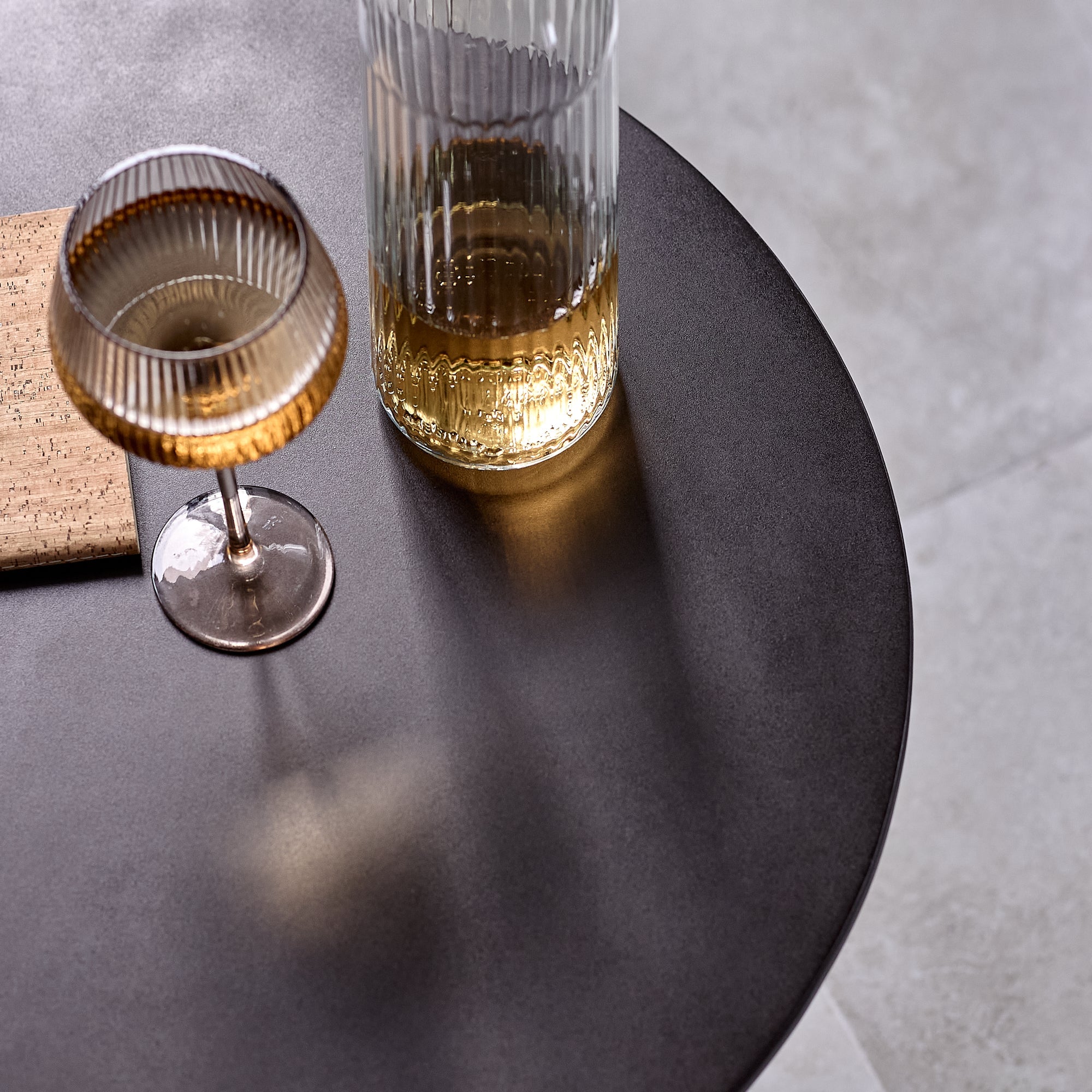 Zaliki Black Concrete Coffee Table - Image 7