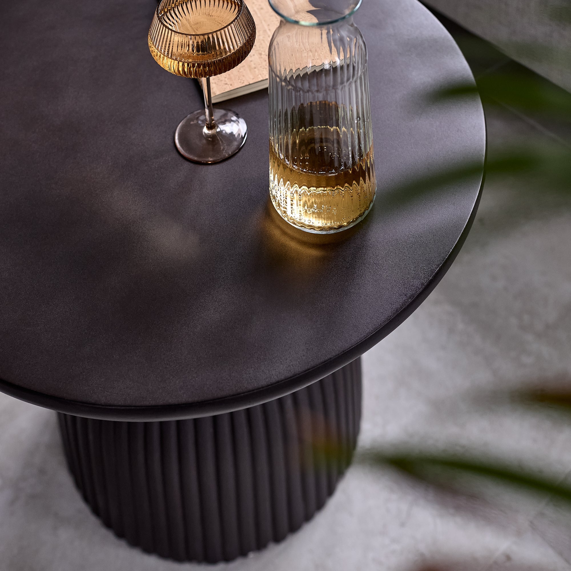 Zaliki Black Concrete Coffee Table - Image 6