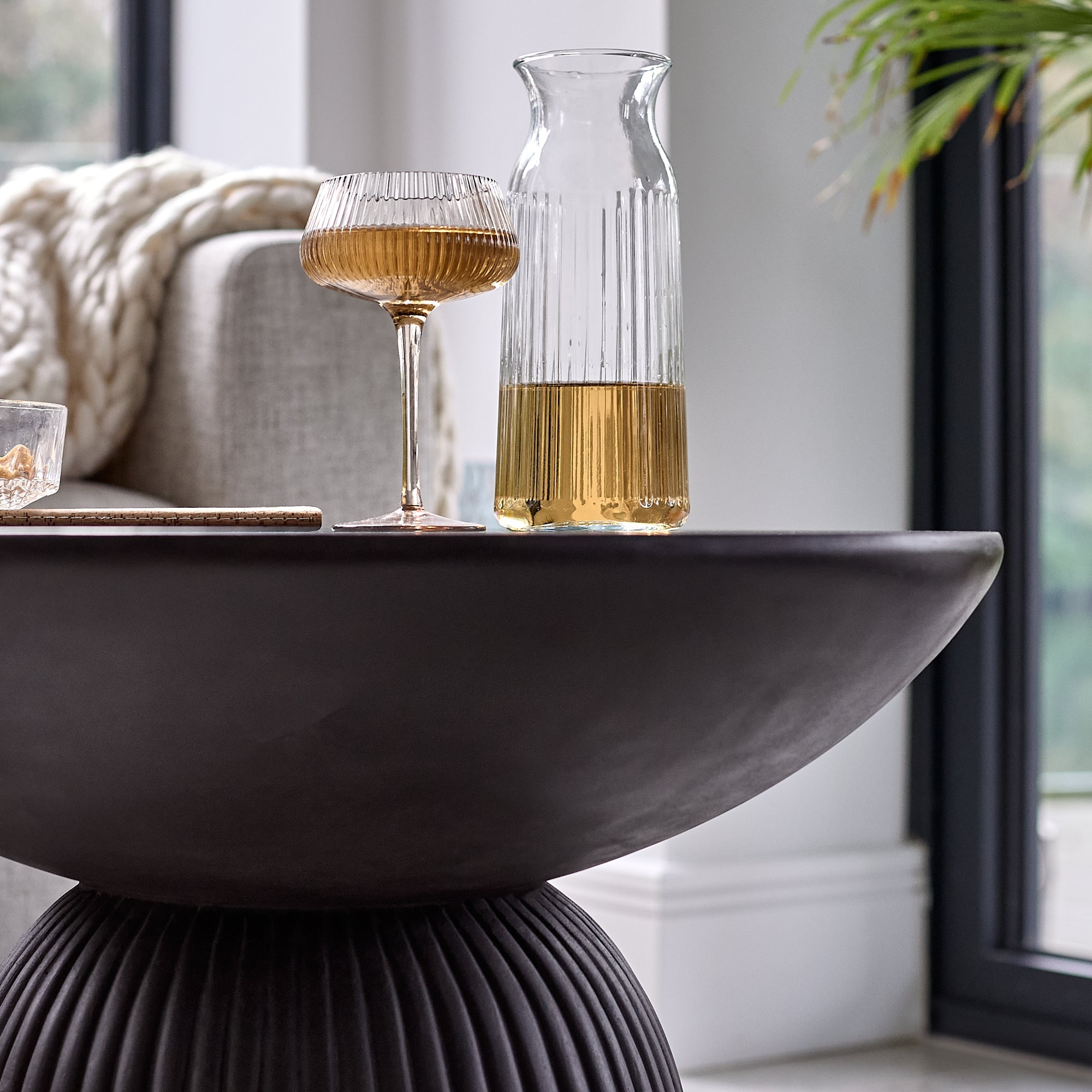 Zaliki Black Concrete Coffee Table - Image 4