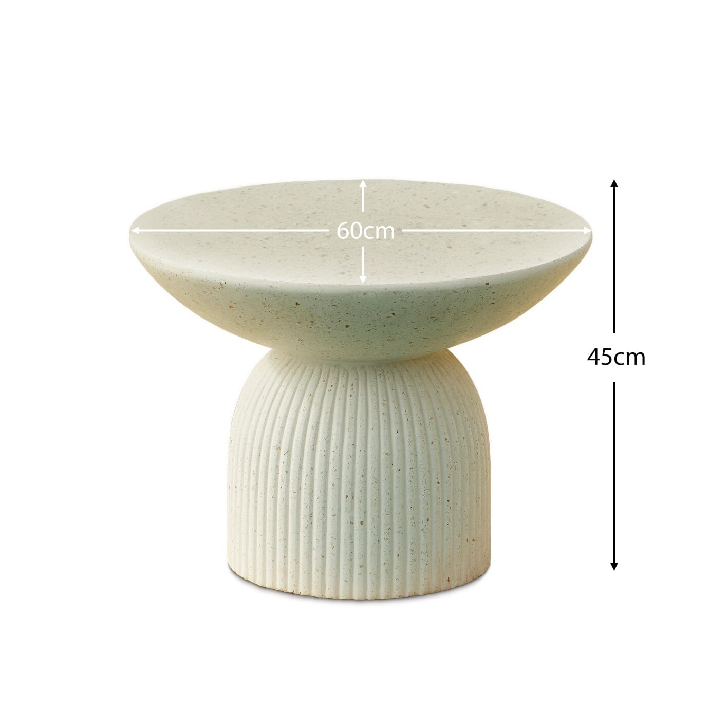 Zaliki Concrete Garden Coffee Table - Pearl Terrazzo - Image 13