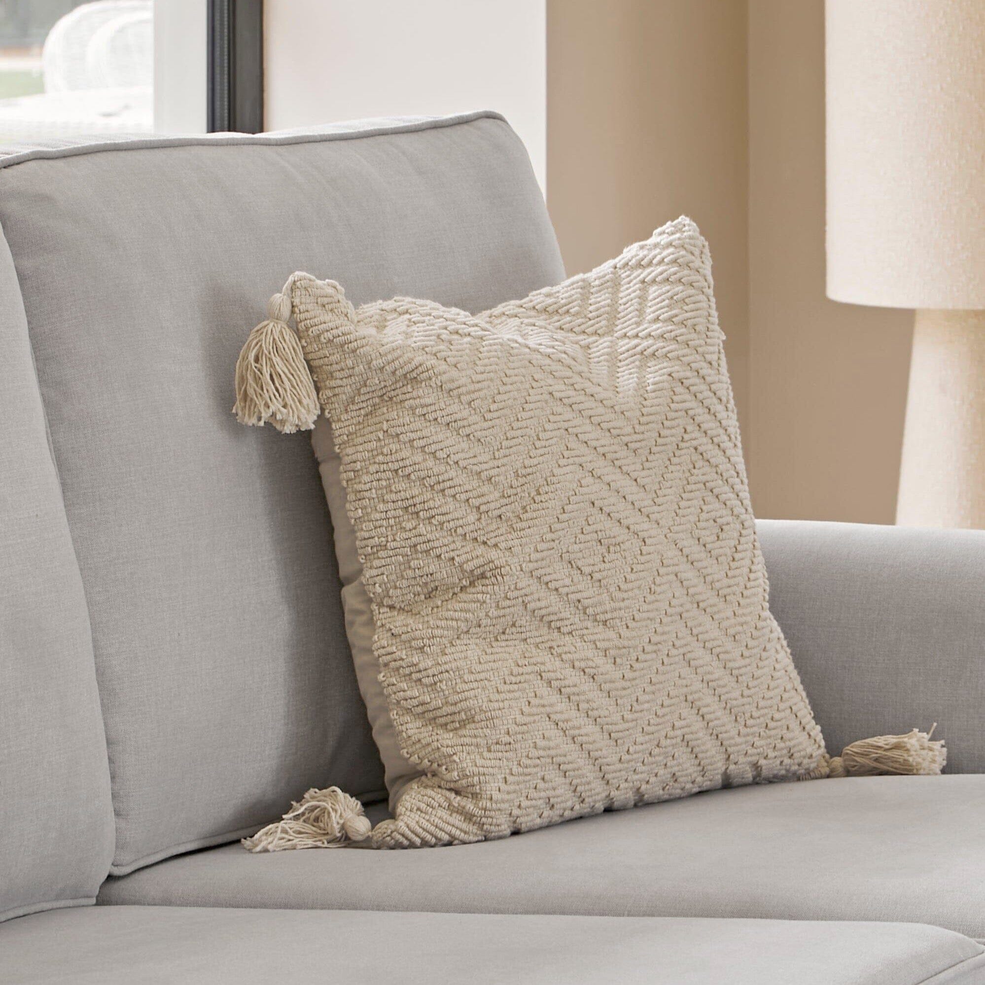 Annabelle 3 Seater Sofa - Cloud Grey with Pale Oak Legs - Image 4