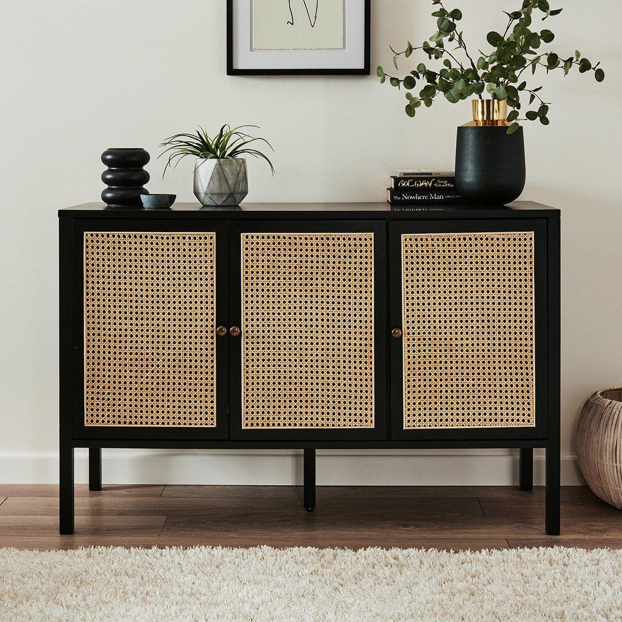 Charlie Sideboard - Cane Front - Black