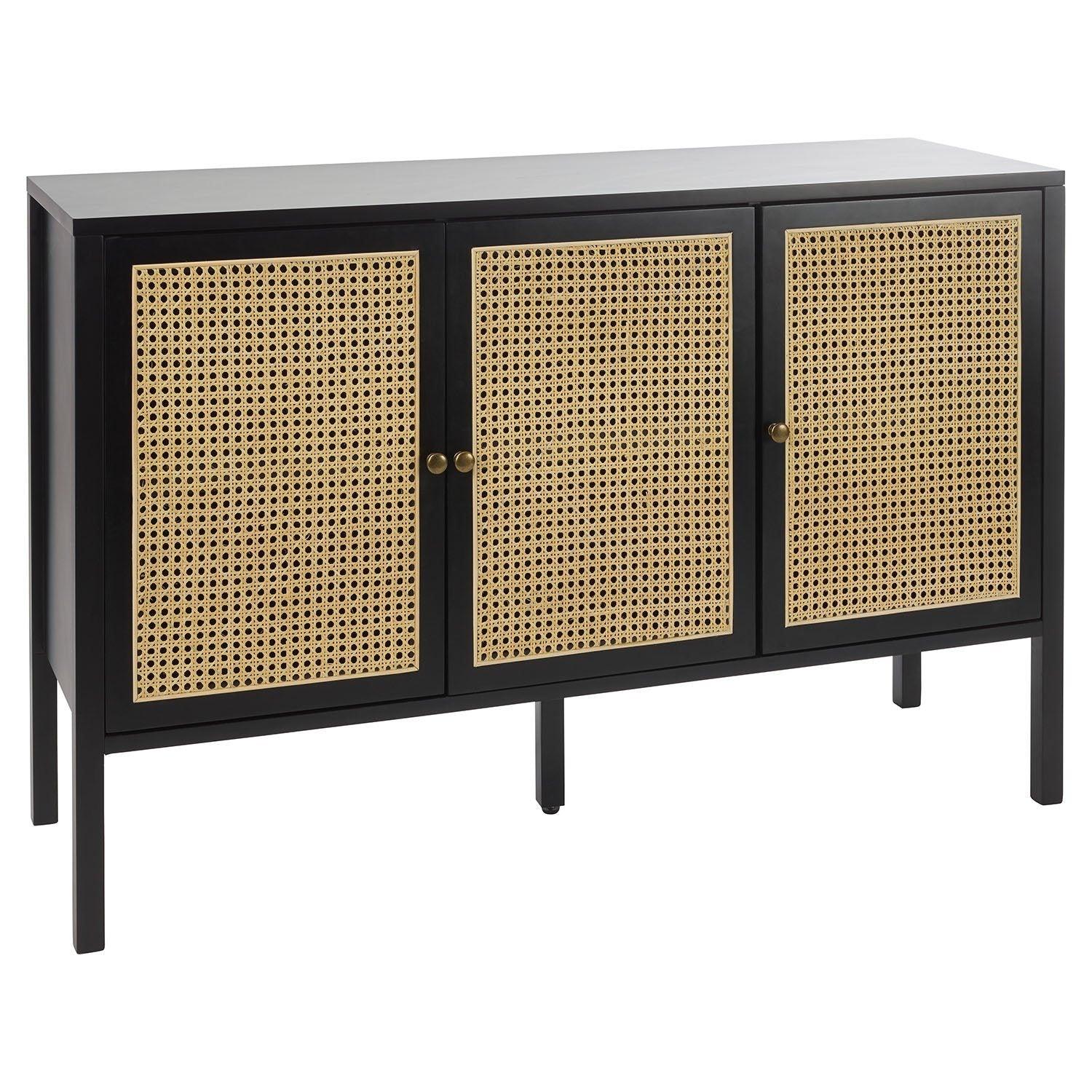 Charlie Sideboard - Cane Front - Black - Image 2
