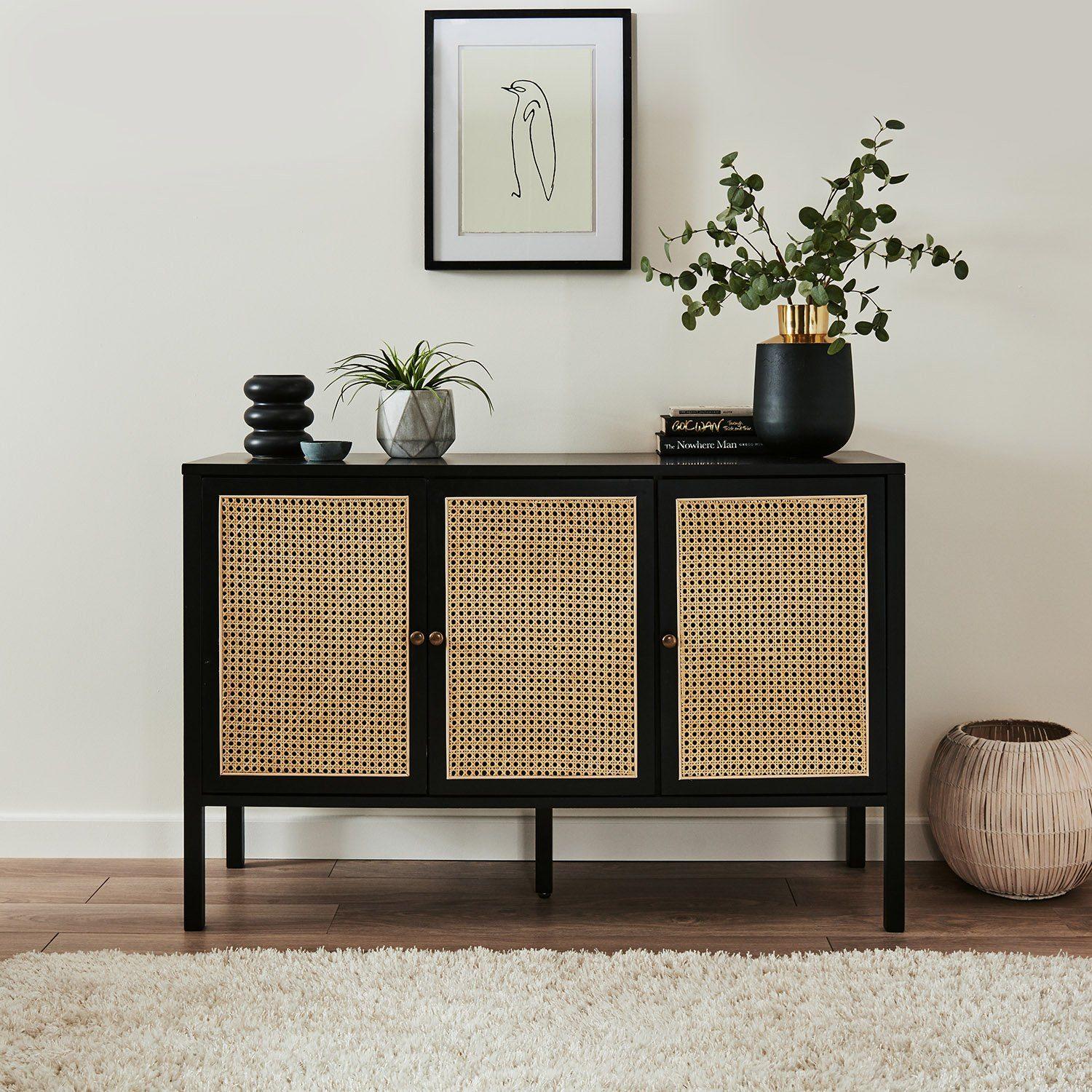 Charlie Sideboard - Cane Front - Black - Image 3