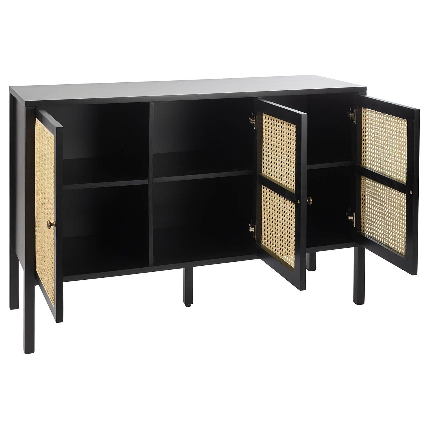 Charlie Sideboard - Cane Front - Black - Image 8