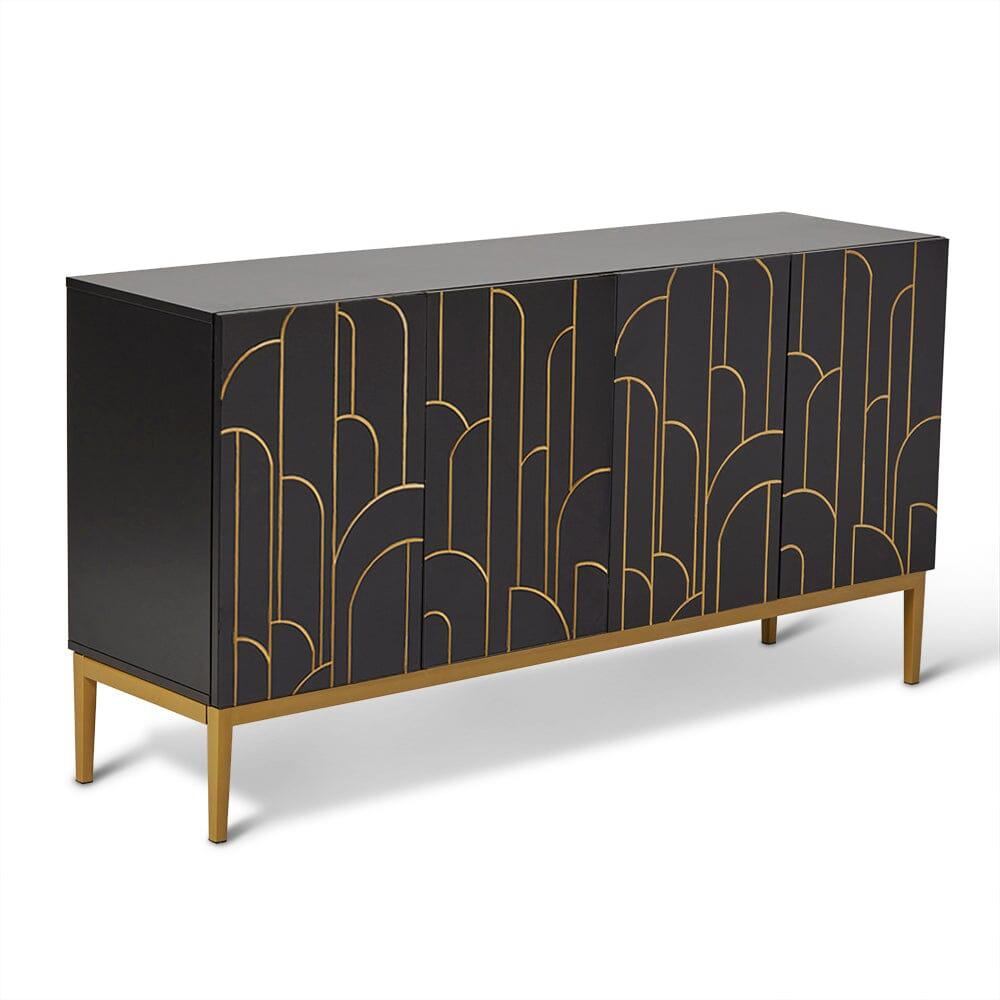 Gatsby Large 4 Door Sideboard – Noir Black - Image 7