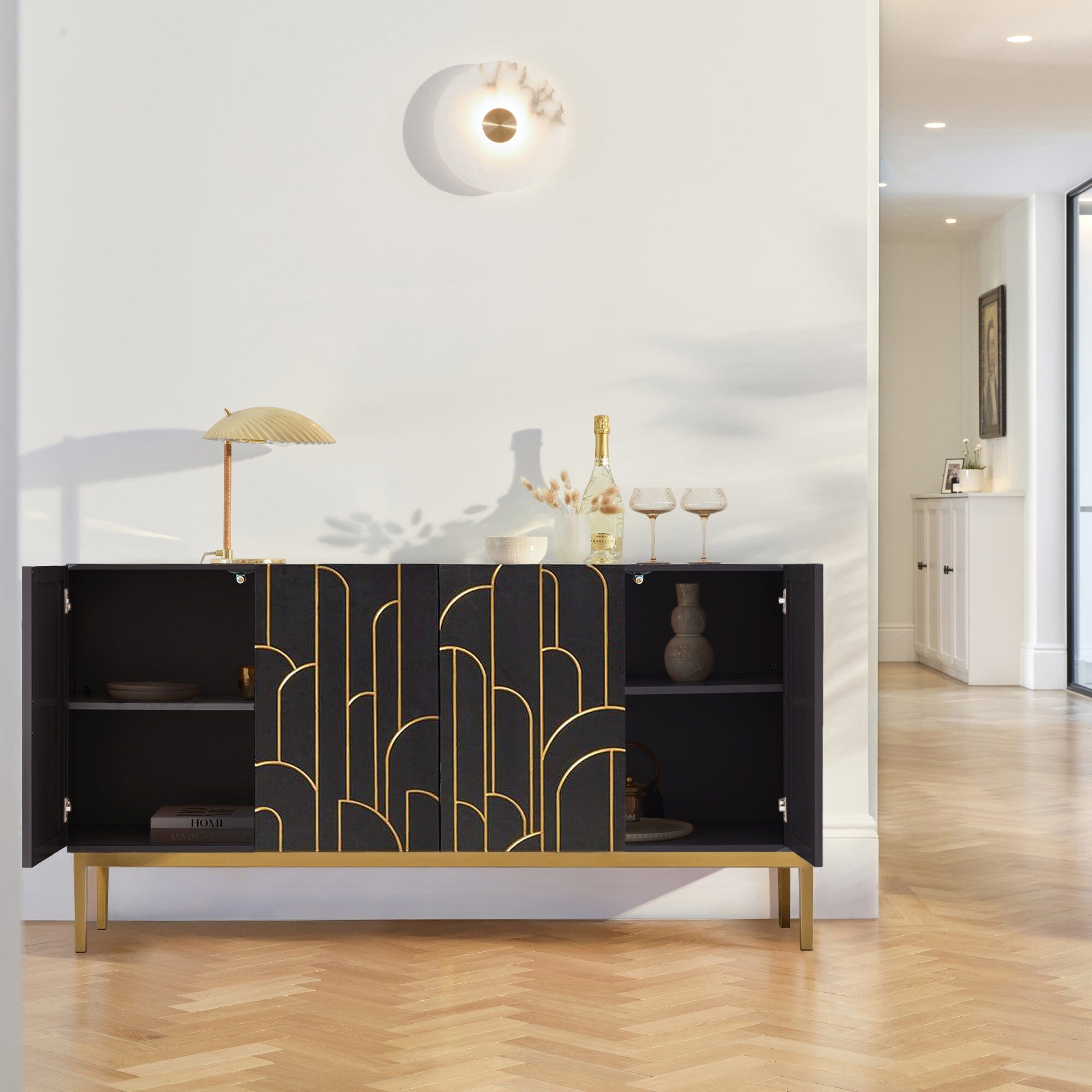 Gatsby Large 4 Door Sideboard – Noir Black - Image 2