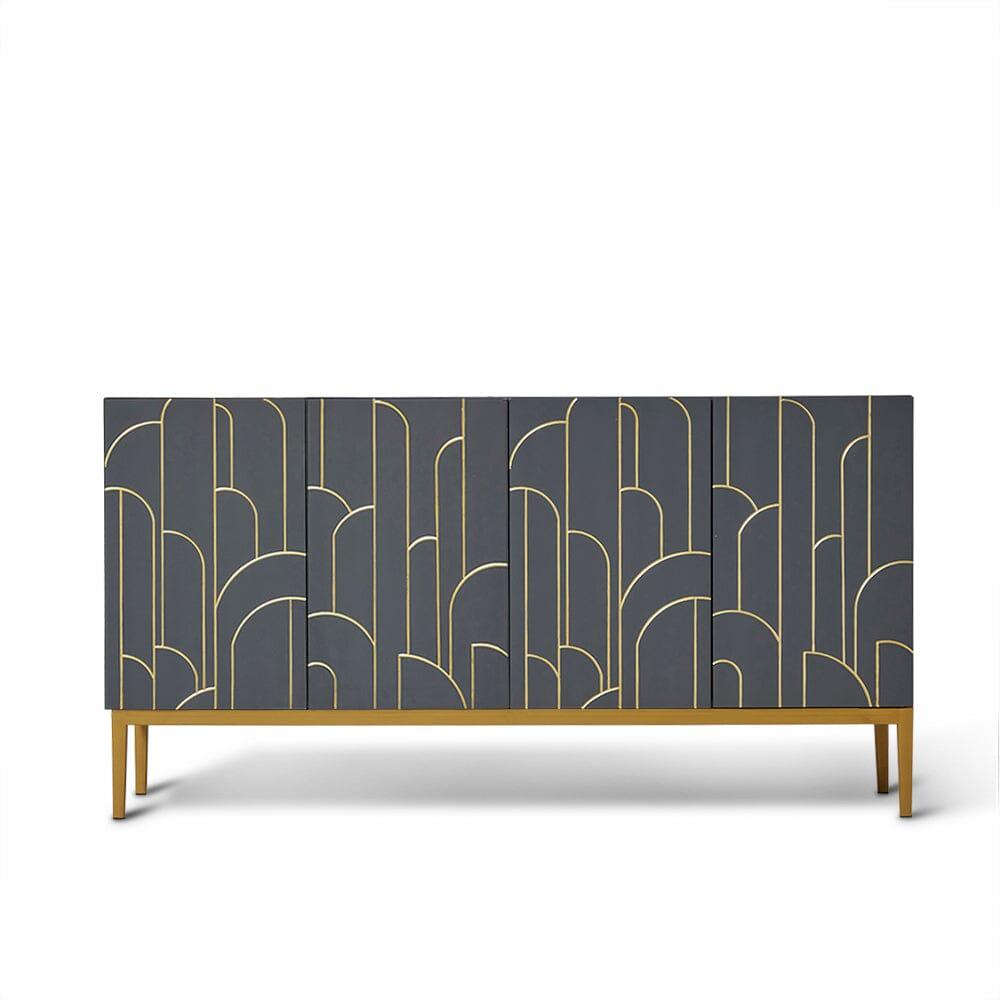 Gatsby Large 4 Door Sideboard – Smoke Grey - Image 3