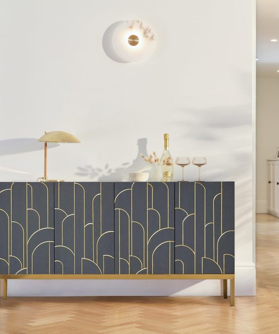 Gatsby Large 4 Door Sideboard – Smoke Grey