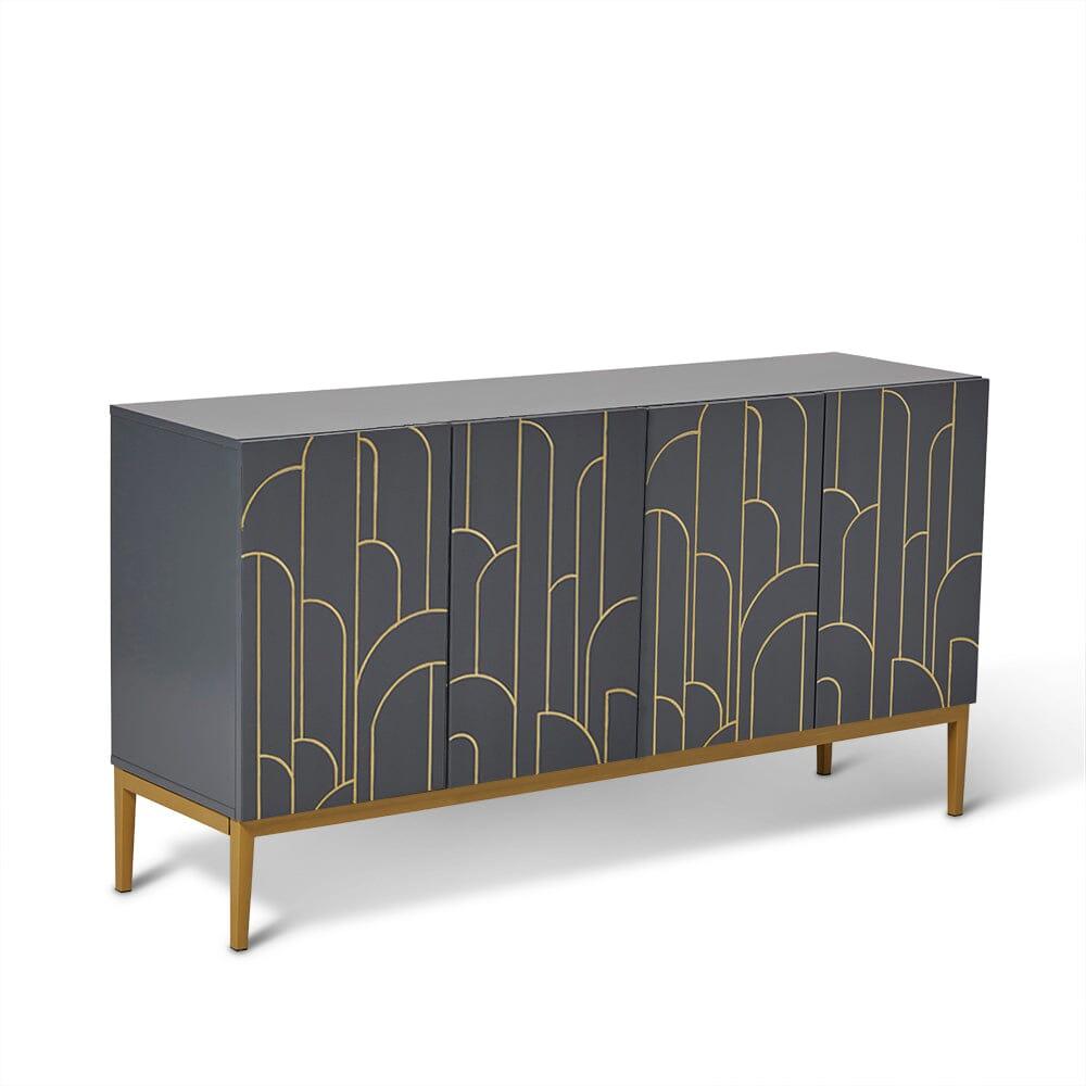 Gatsby Large 4 Door Sideboard – Smoke Grey - Image 4