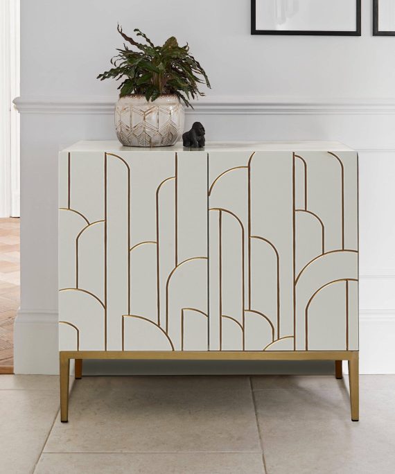 Gatsby 2 Door Small Sideboard - Snow White