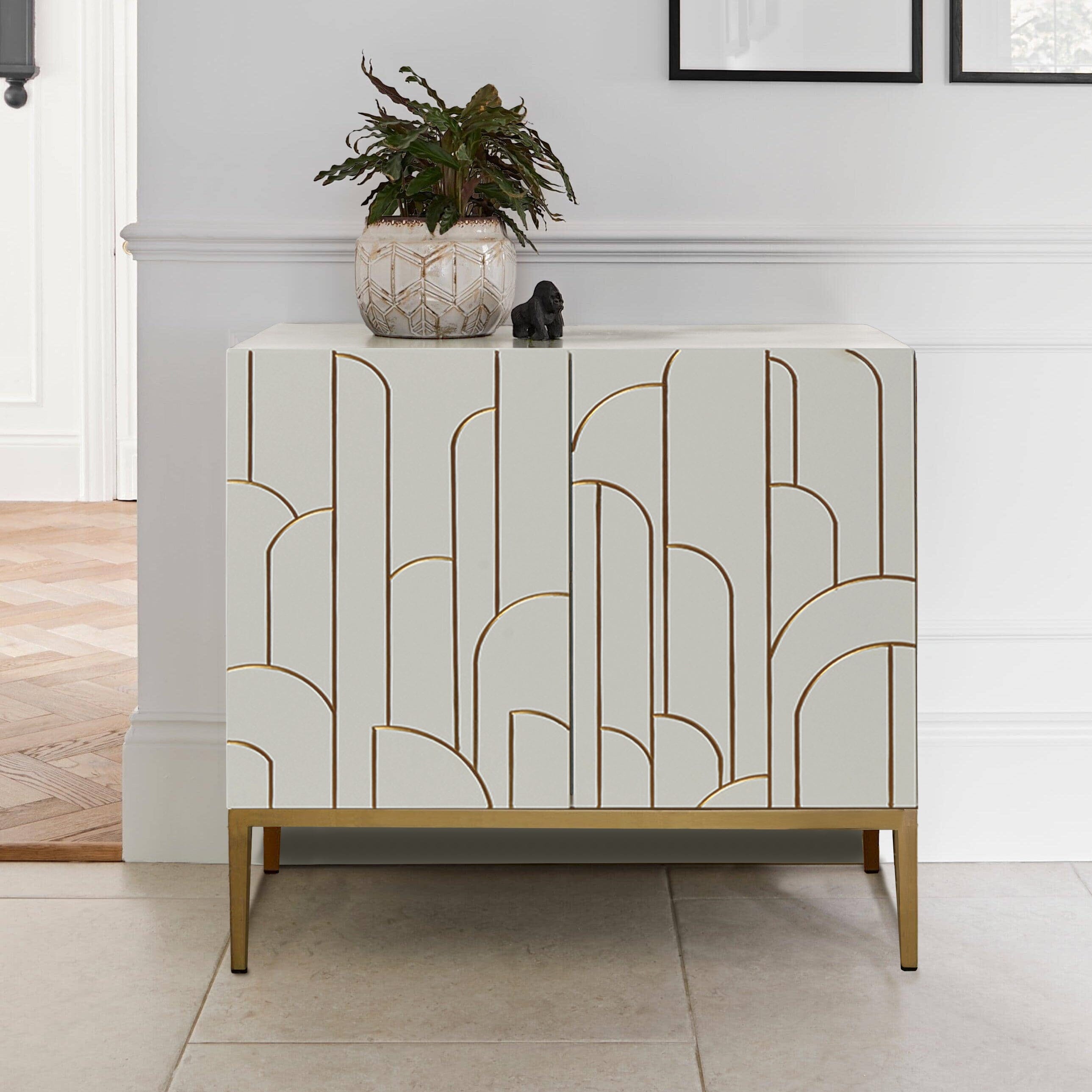 Gatsby 2 Door Small Sideboard - Snow White