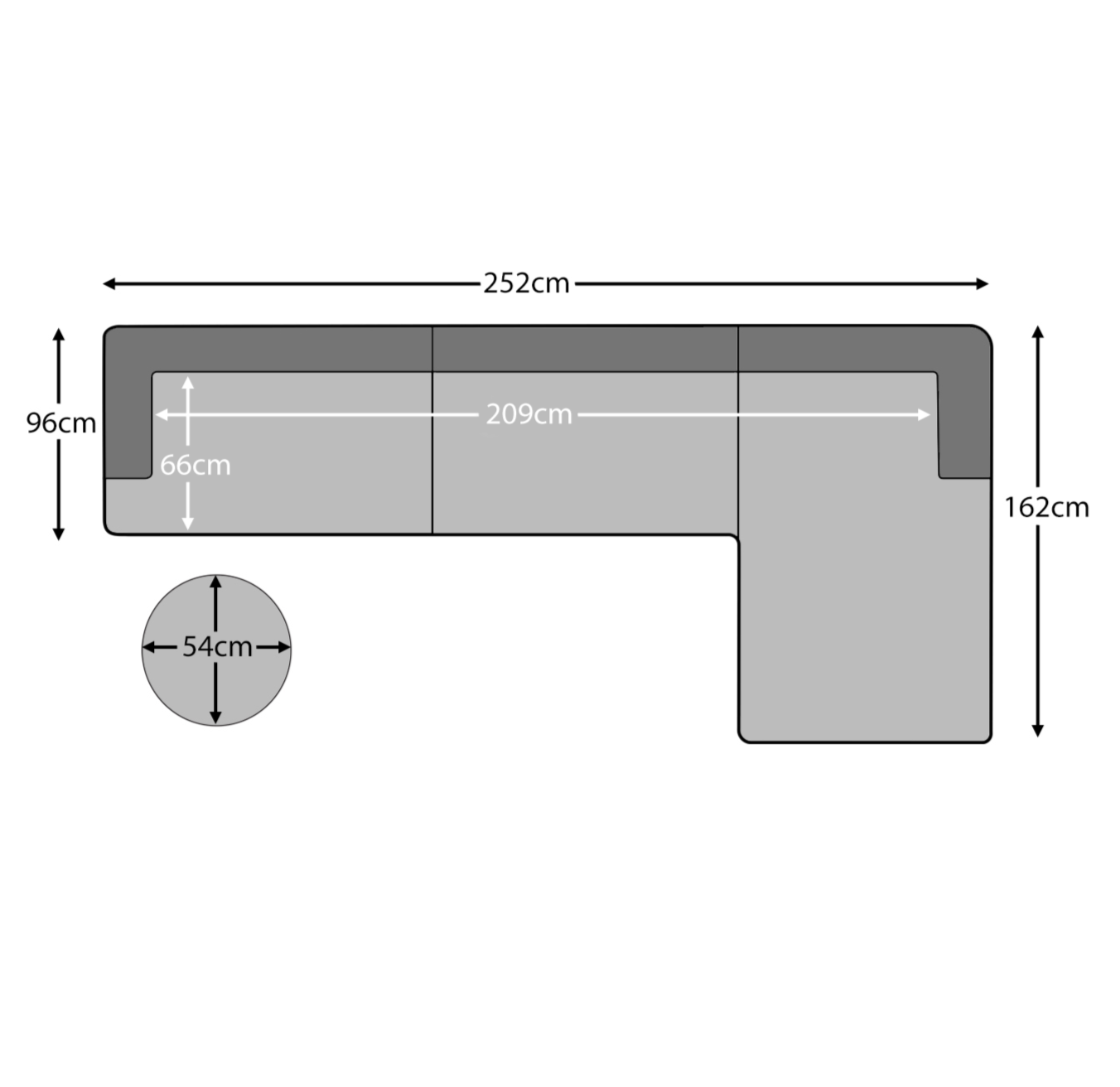 Nathalia Chaise Corner Sofa - Chalk White Boucle - Image 9