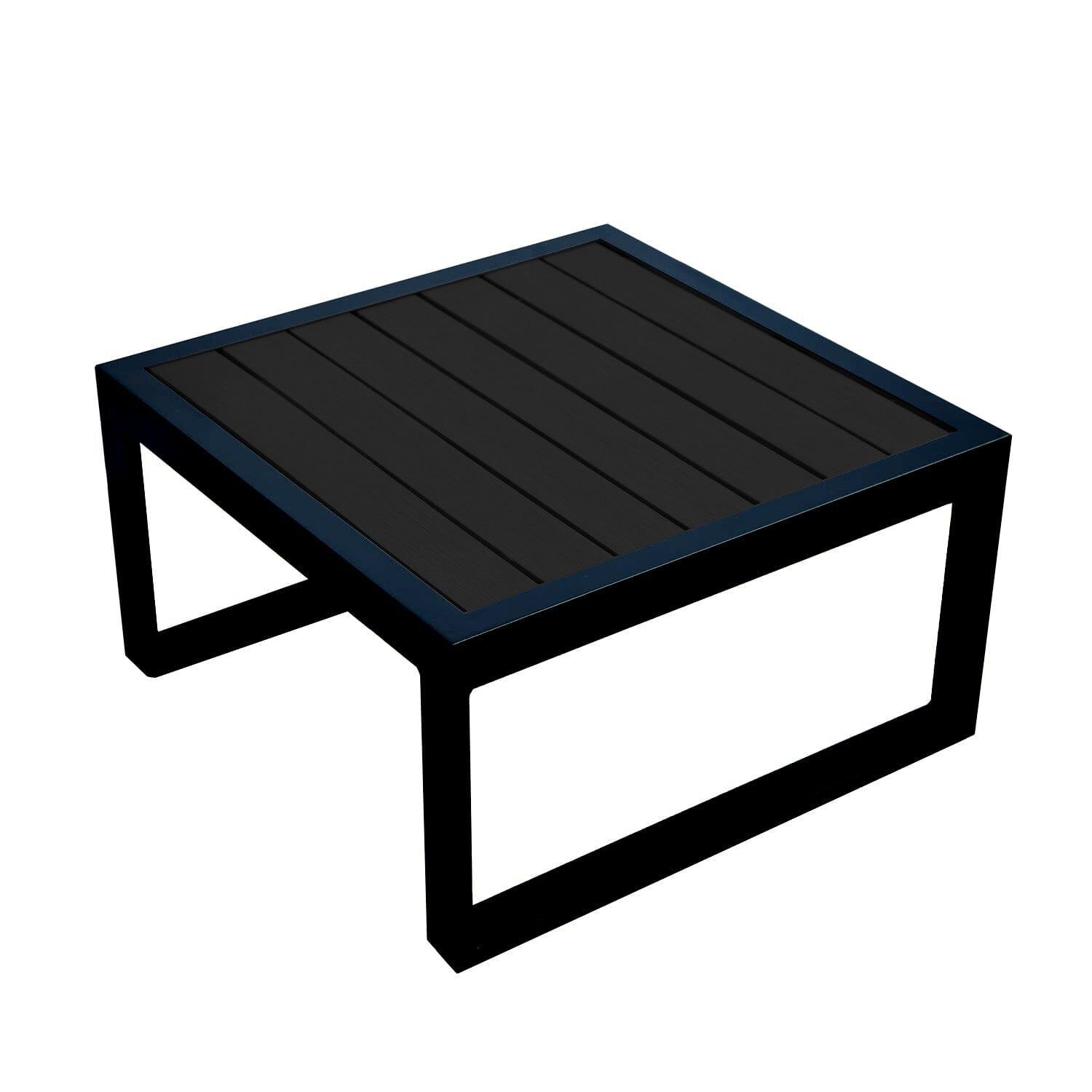 Maia 5 Seater Garden Interchangeable Sofa Set with Cream Lean Over Parasol - Black - Image 5