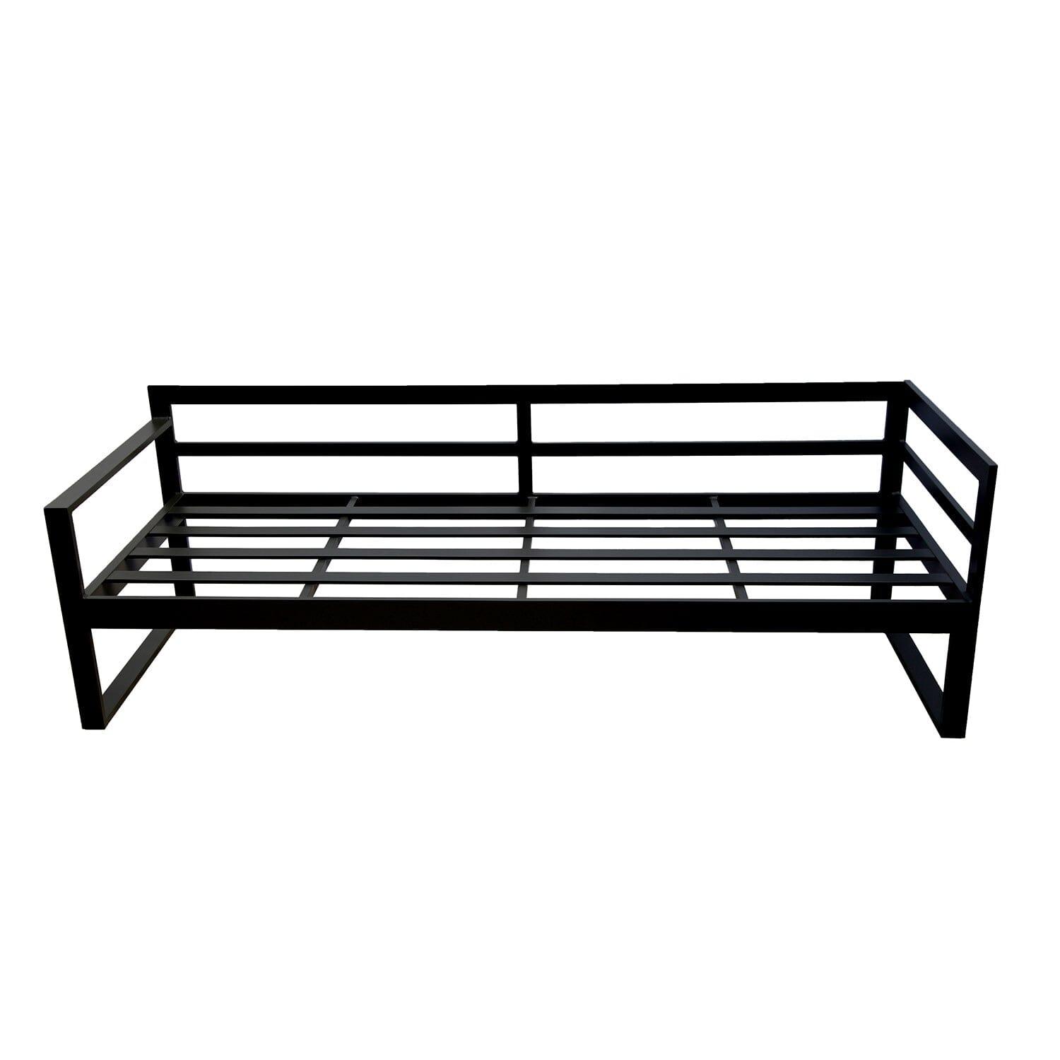 Maia 5 Seater Garden Interchangeable Sofa Set with Cream Lean Over Parasol - Black - Image 6