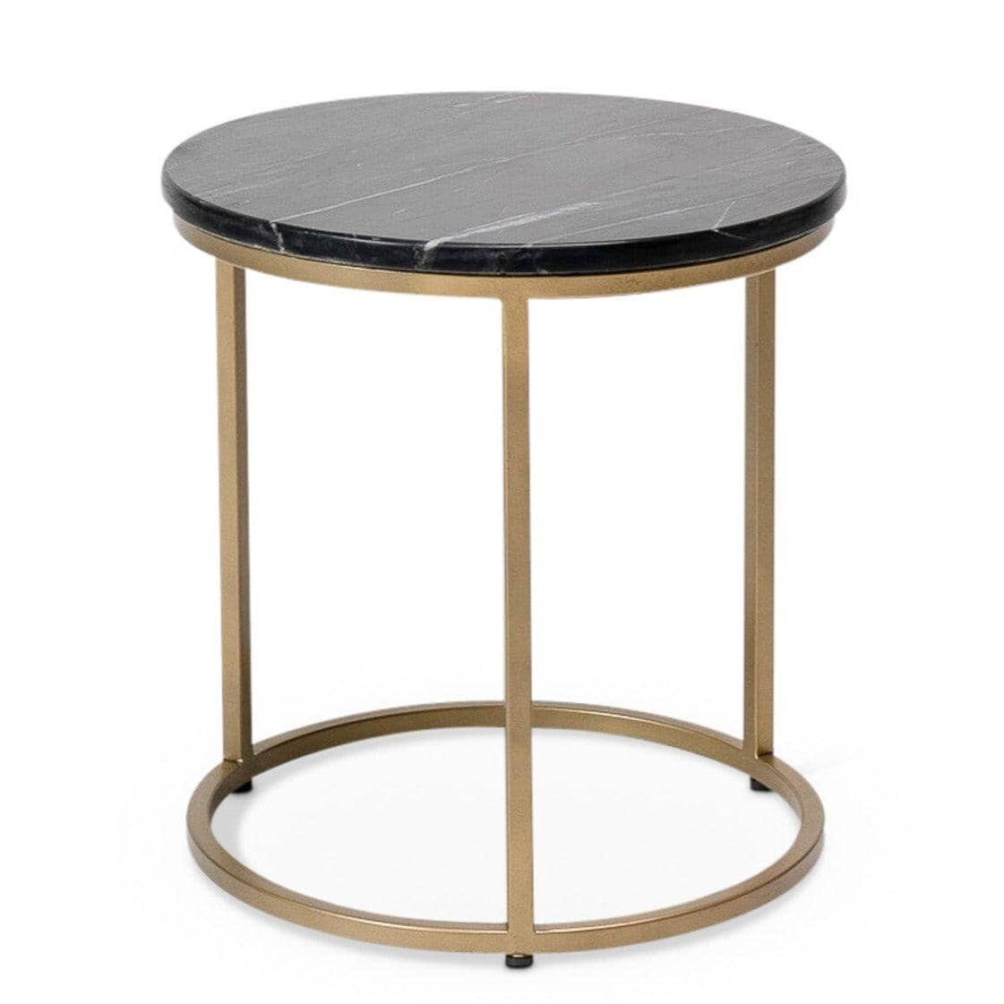 Nara Round Real Marble Coffee Table with Gold Legs - Image 5