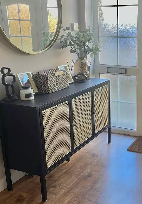 Charlie Sideboard - Cane Front - Black - Image 4