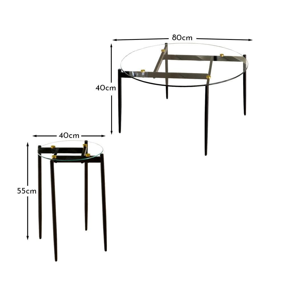 Oscar Nesting Coffee Table - Matte Black - Image 10