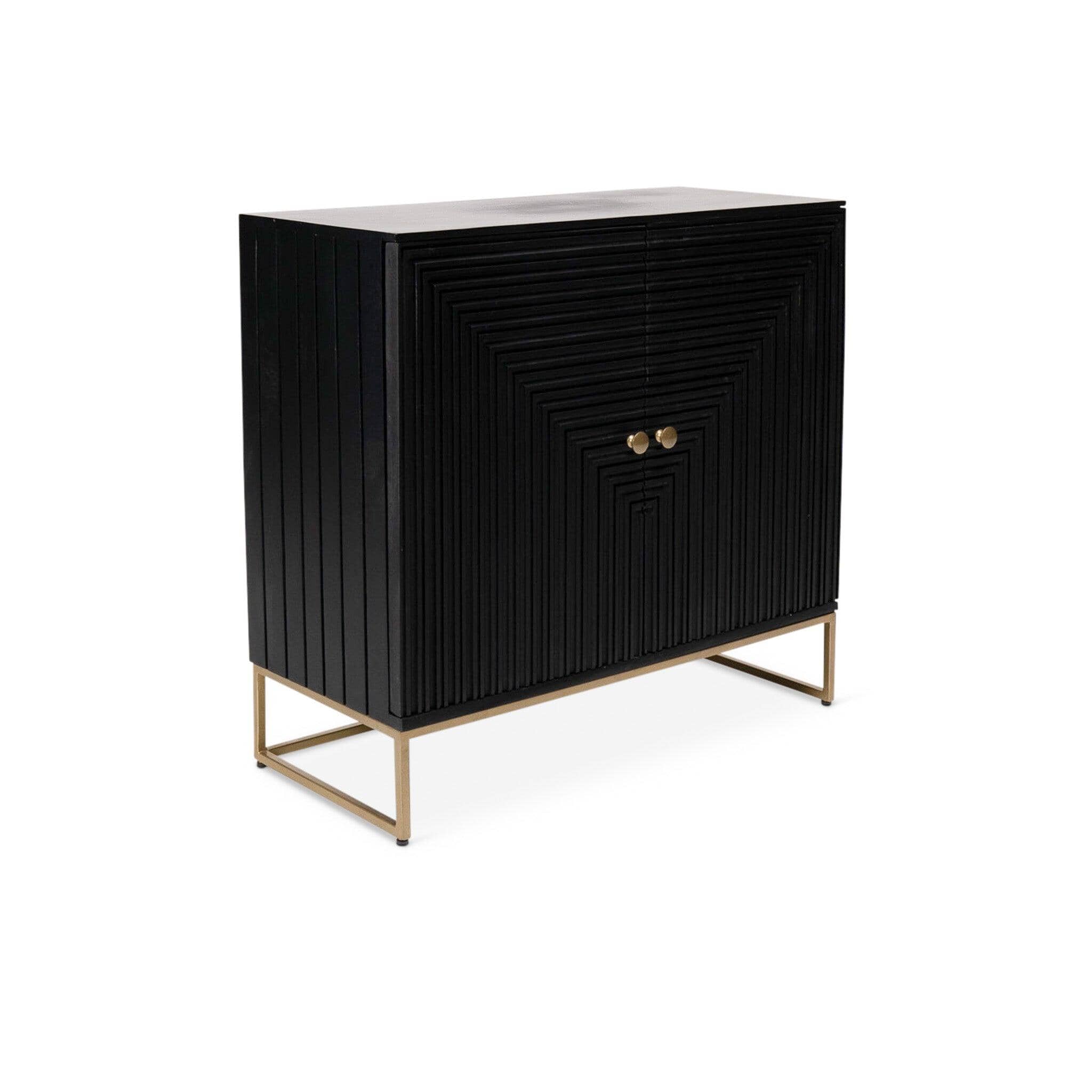 Rayna 2 Door Small Sideboard - Jet Black - Image 10
