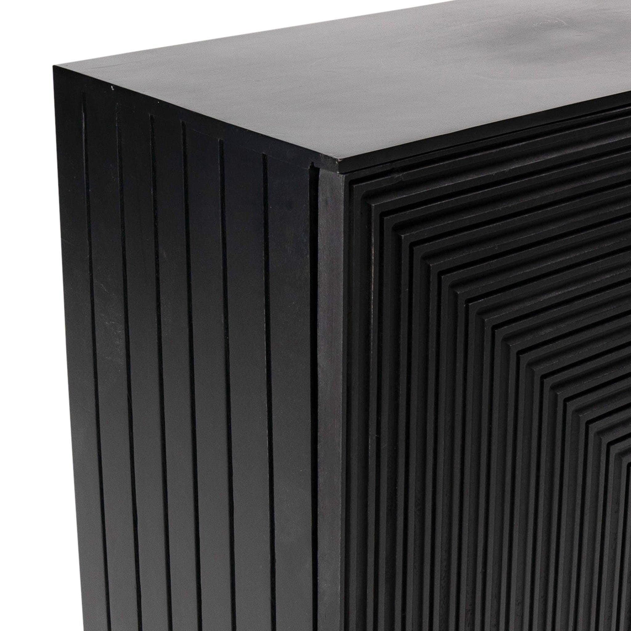 Rayna 2 Door Small Sideboard - Jet Black - Image 11