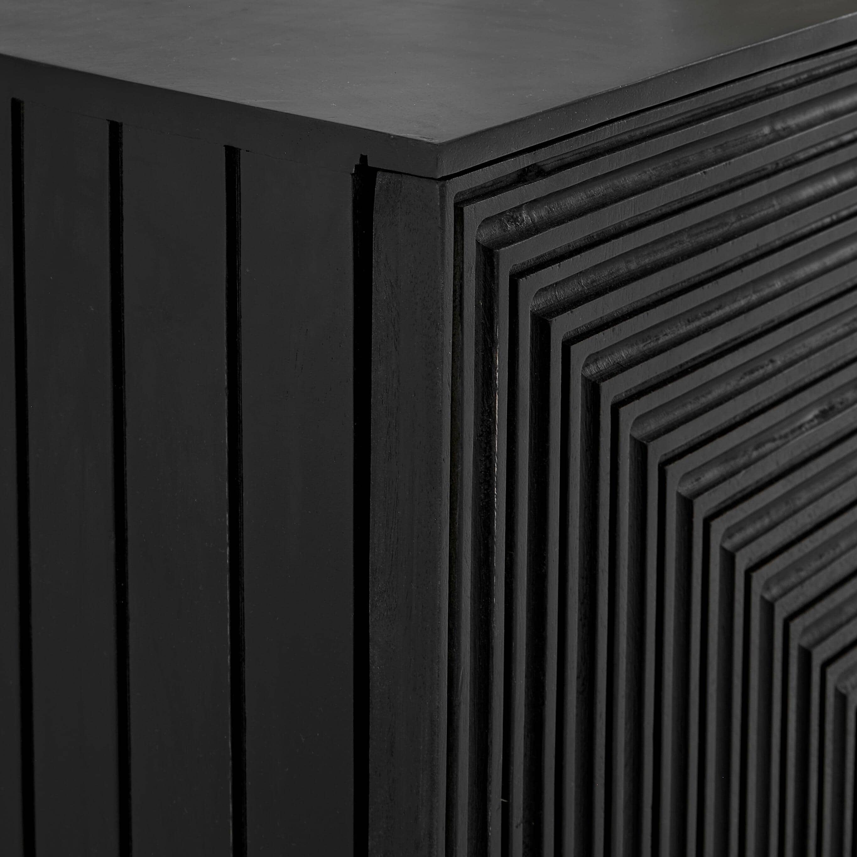 Rayna 2 Door Small Sideboard - Jet Black - Image 4