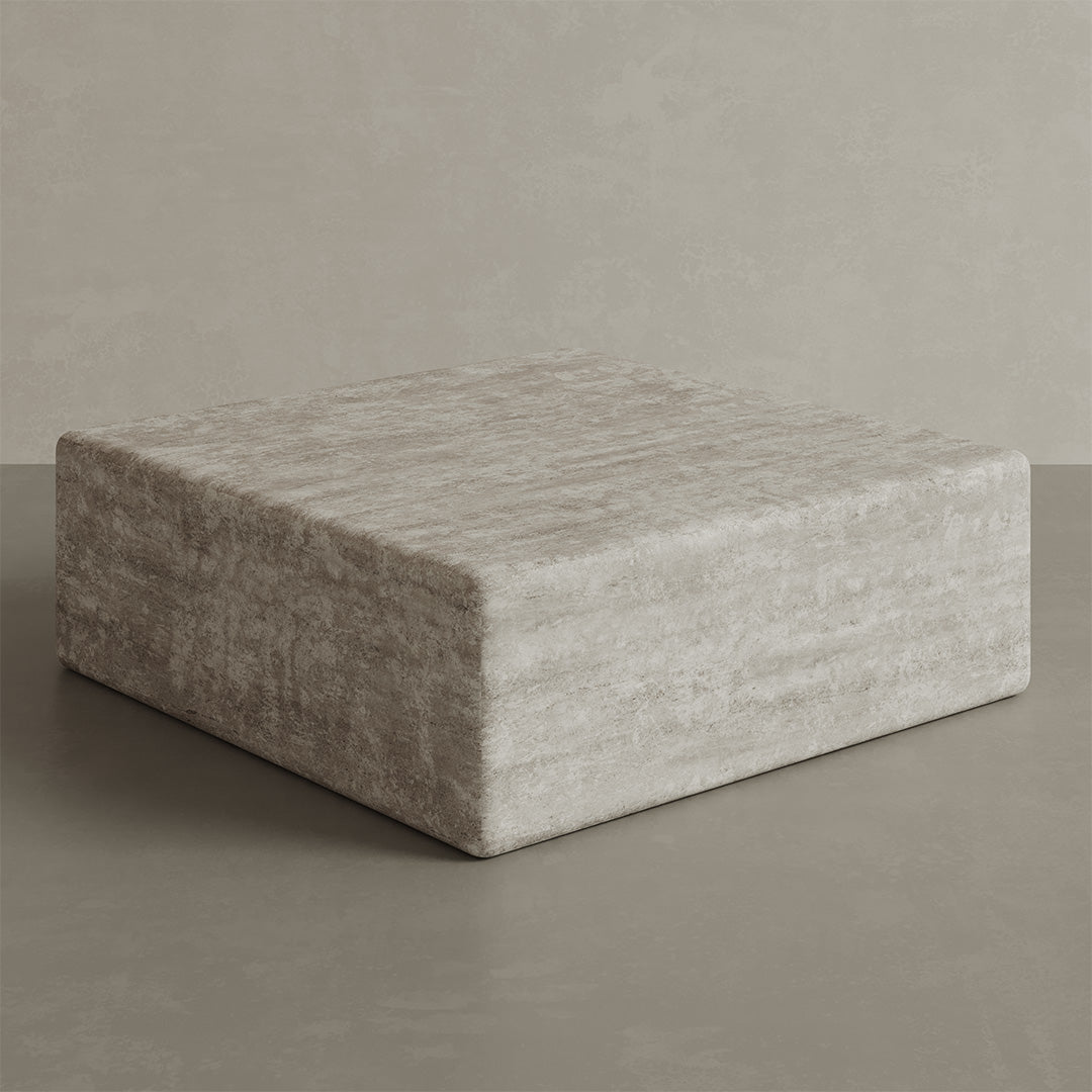 Cerazo Travertine Coffee Table, White - Image 9
