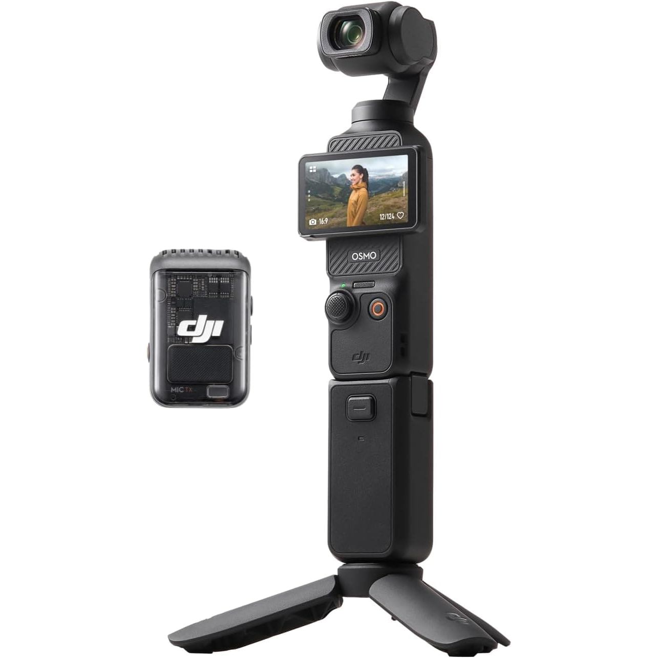 DJI Osmo Pocket 3 Creator Combo, Vlogging Camera with 1'' CMOS & 4K/120fps Video, 3-Axis Stabilization, Face/Object Tracking, Fast Focusing, Mic Included for Clear Sound, Small Camera for Photography